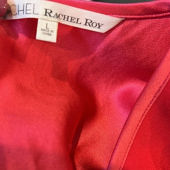 Rachel Rachel Roy Red Draped Dress Size Large - Picture 5 of 5